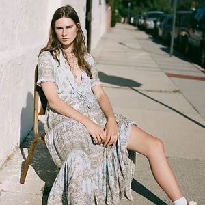 Rare Feelings Maxi Dress by Free People, Vintage Blue, S